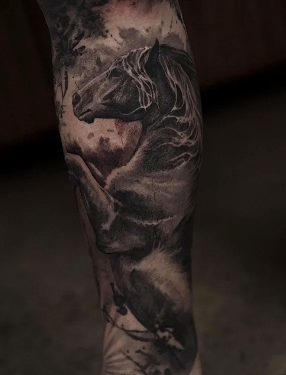 Rearing horse tattoo